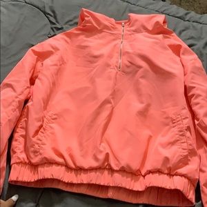 Hot pink wind breaker